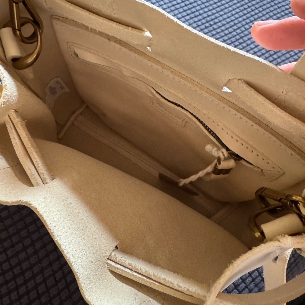 Madewell Elegant Cream leather Shoulder Bag NWT - Picture 9 of 10